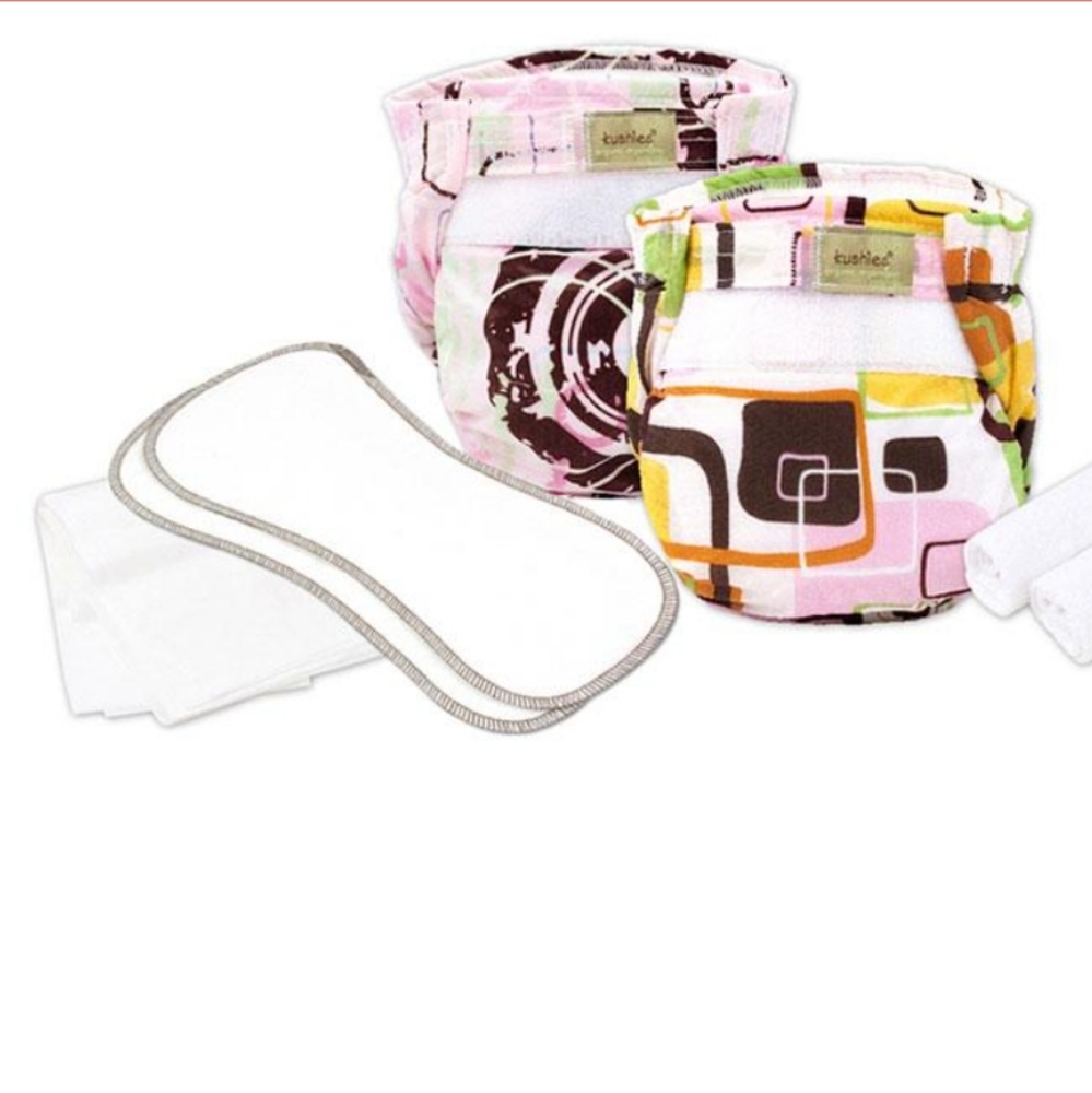 VGUC 2-pack Kushies Organic All-In-One cloth diapers
